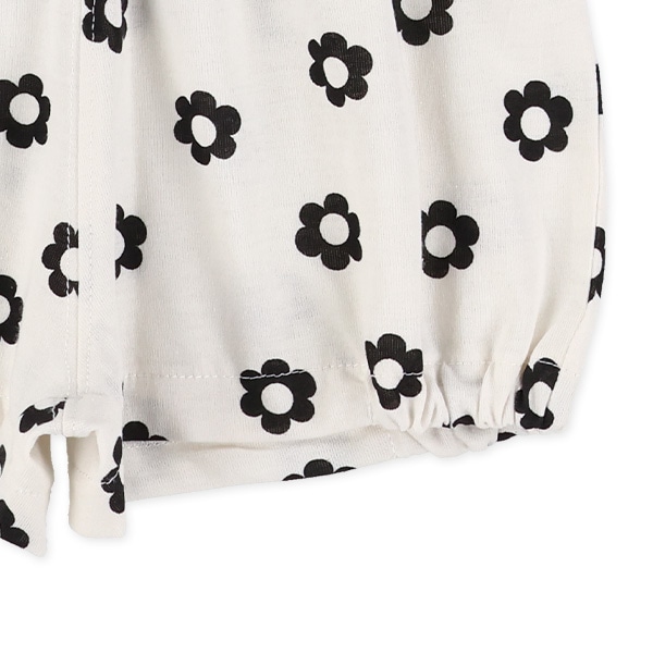 花・ハート総柄半袖Tシャツ&パンツセット