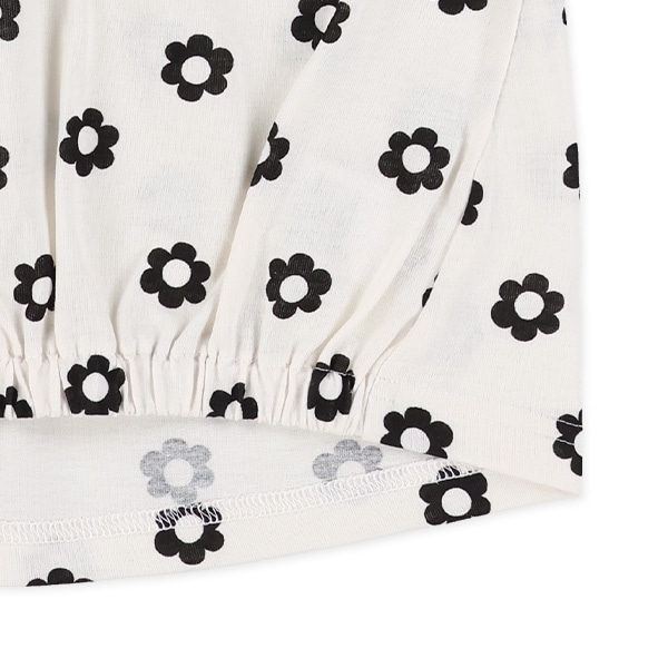 花・ハート総柄半袖Tシャツ&パンツセット
