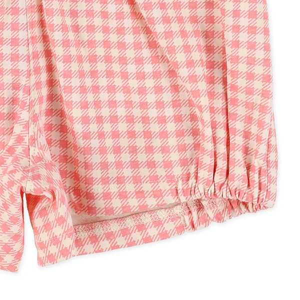 チェック・ゼブラ半袖Tシャツ&パンツセット