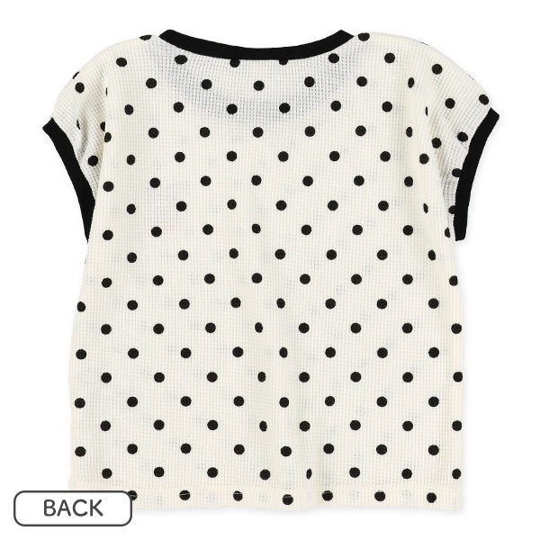 ワッフル水玉半袖Tシャツ&パンツセット