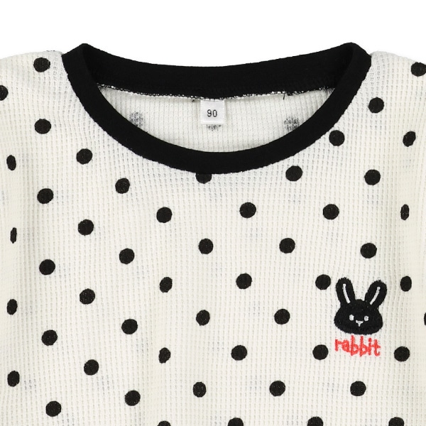 ワッフル水玉半袖Tシャツ&パンツセット