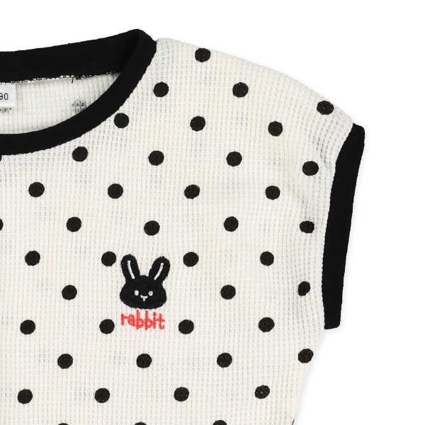 ワッフル水玉半袖Tシャツ&パンツセット