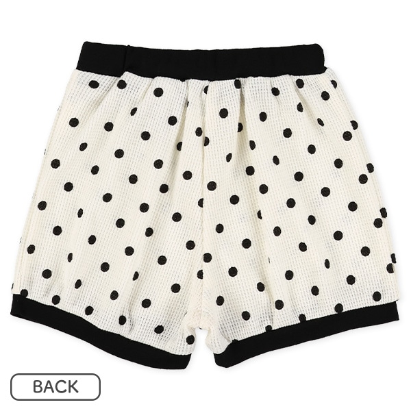 ワッフル水玉半袖Tシャツ&パンツセット