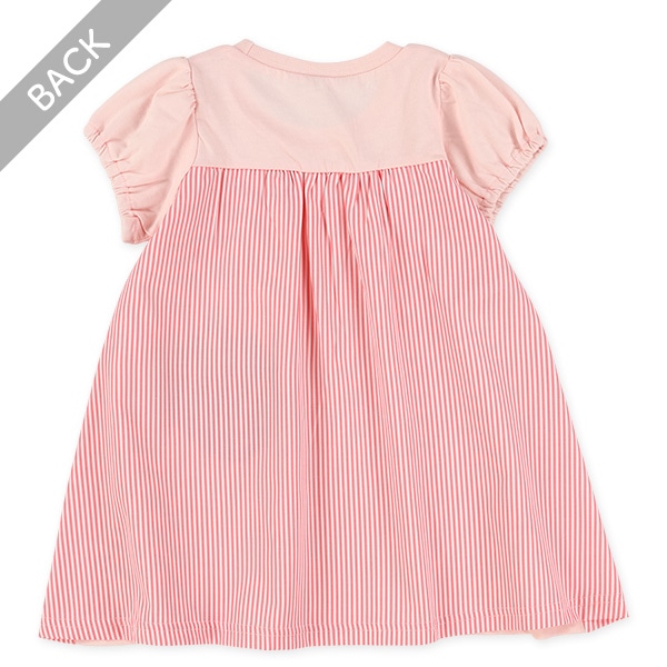 いちご・くまポシェット風半袖ワンピース