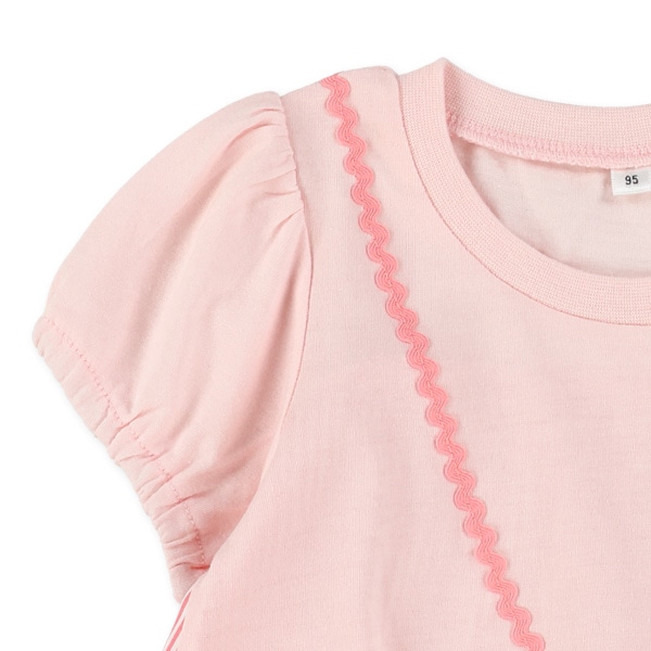 いちご・くまポシェット風半袖ワンピース