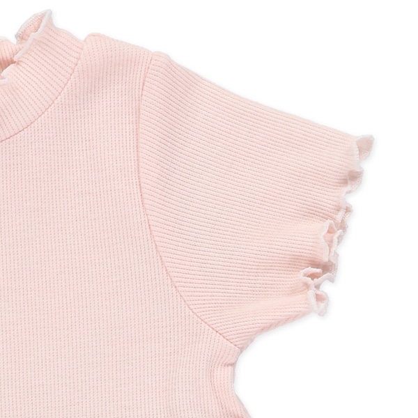 メロウ切り替えバルーン半袖ワンピース