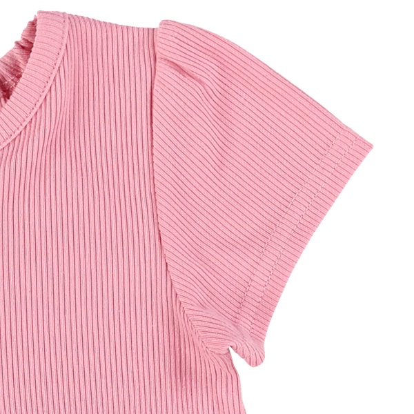 ストレッチテレコボーダー半袖ワンピース