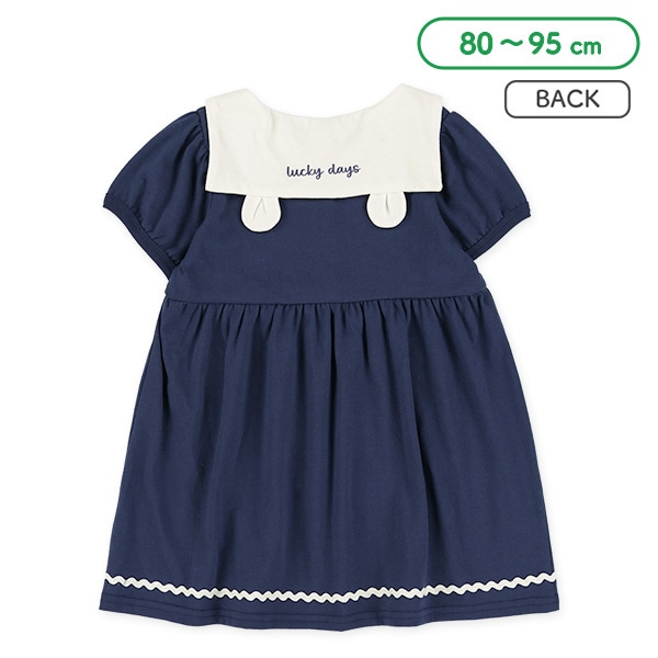 セーラー襟半袖ワンピース