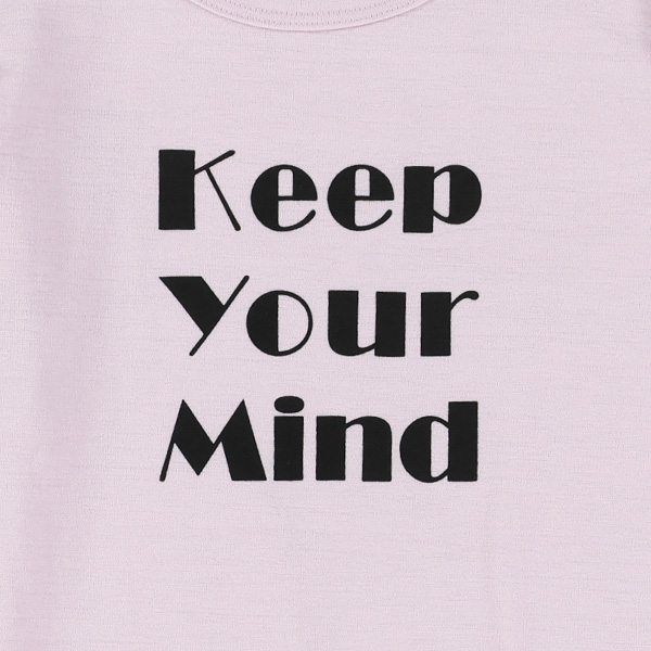 肩あきロゴ半袖ワンピース