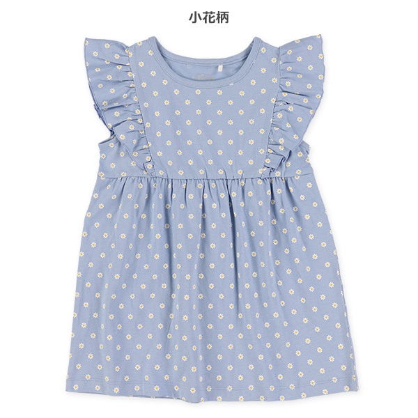 ドット柄・小花柄ノースリーブワンピース