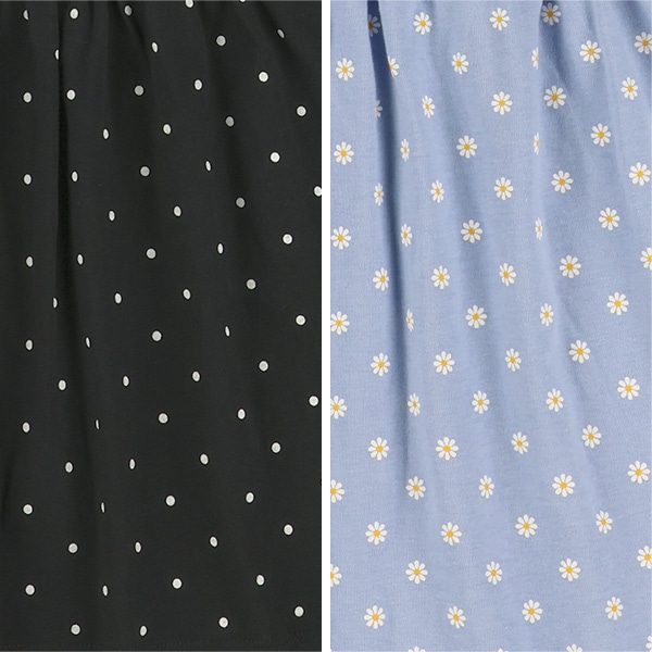 ドット柄・小花柄ノースリーブワンピース