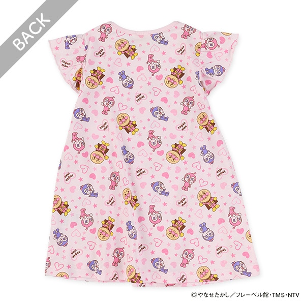 袖フリルノースリーブワンピース（アンパンマン）