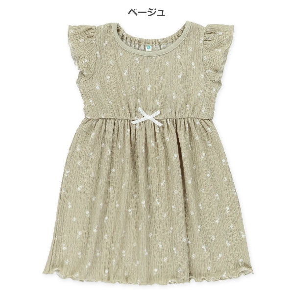 天竺シャーリングフレンチワンピース