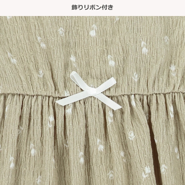 天竺シャーリングフレンチワンピース