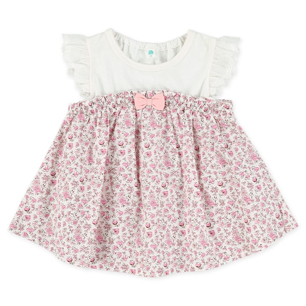 小花切り替えトップス&ブルマセット