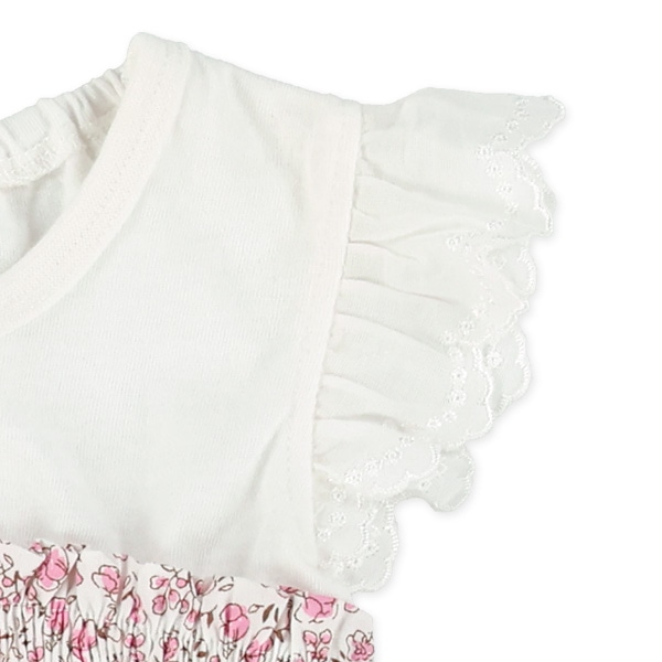 小花切り替えトップス&ブルマセット