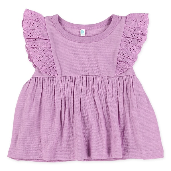 楊柳風肩フリルノースリーブトップス&ブルマセット