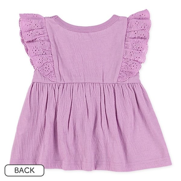 楊柳風肩フリルノースリーブトップス&ブルマセット