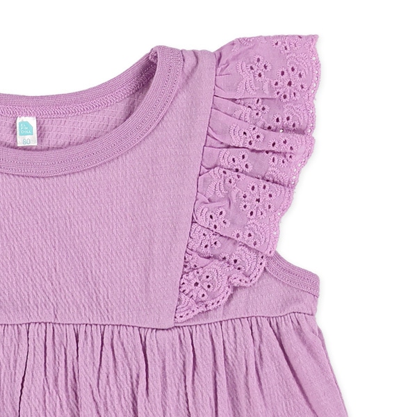 楊柳風肩フリルノースリーブトップス&ブルマセット