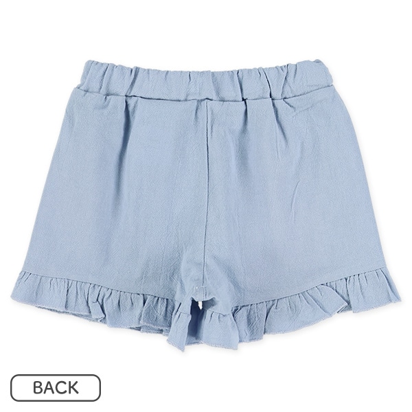 テレコ裾刺繍半袖トップス&パンツセット