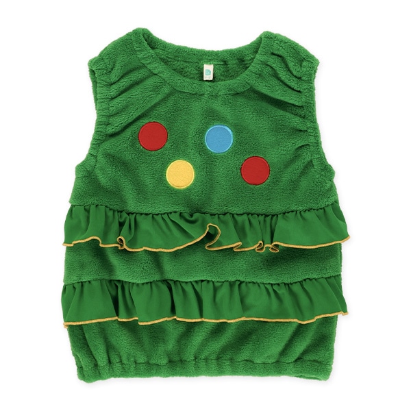 クリスマスツリーなりきりジャンパースカート&帽子セット