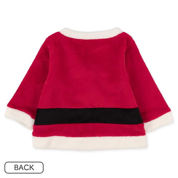 フリース帽子付きサンタなりきりトップス&パンツセット