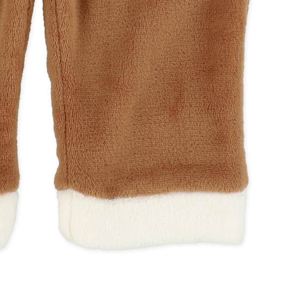 フリース帽子付きトナカイなりきりトップス&パンツセット