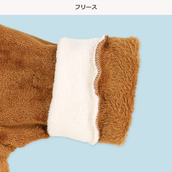 帽子付きフリース着ぐるみトップス&パンツセット（トナカイ）