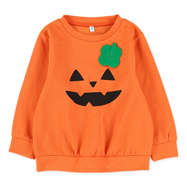 ハロウィン長袖Tシャツ&ショートパンツセット（おばけ・パンプキン）