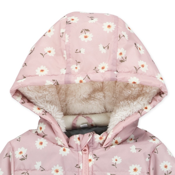 キルト小花柄切り替え風スキージャンプスーツ