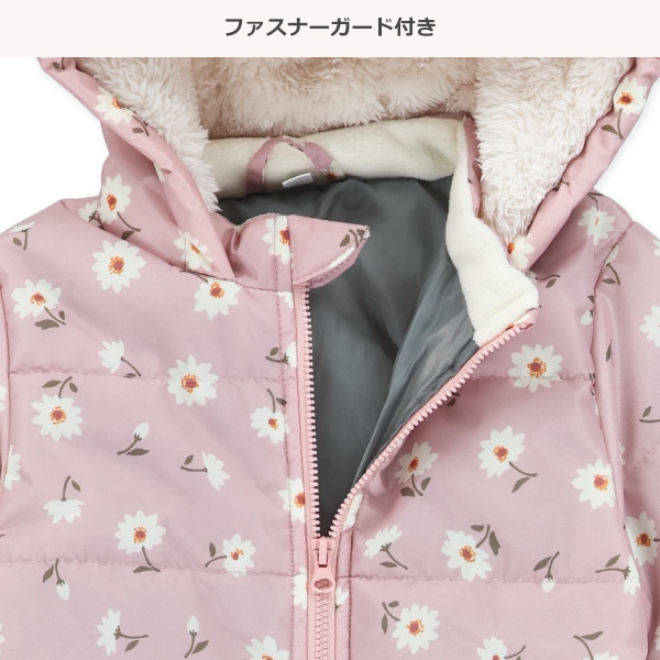 キルト小花柄切り替え風スキージャンプスーツ