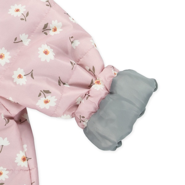 キルト小花柄切り替え風スキージャンプスーツ