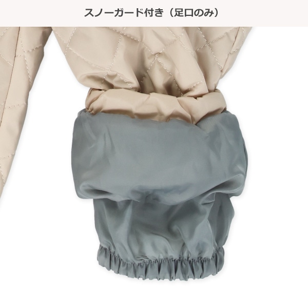 キルト小花柄切り替え風スキージャンプスーツ