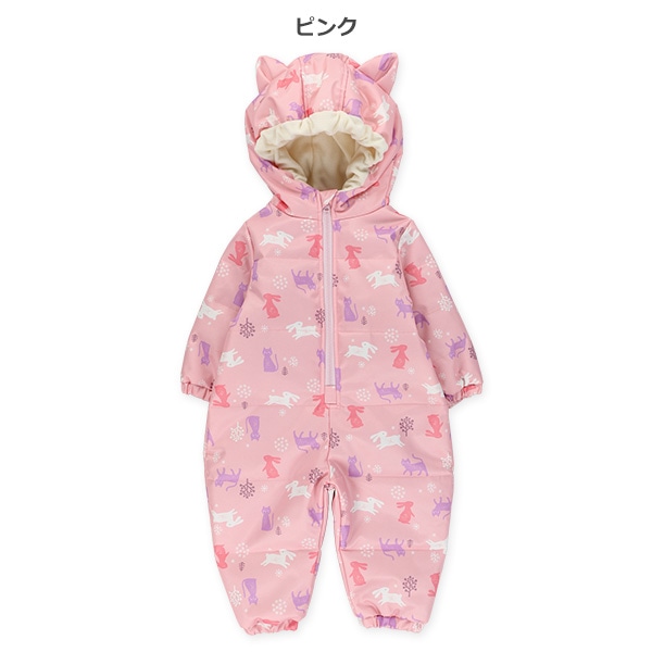 ねこ耳フードスキージャンプスーツ