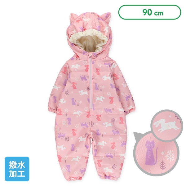 ねこ耳フードスキージャンプスーツ