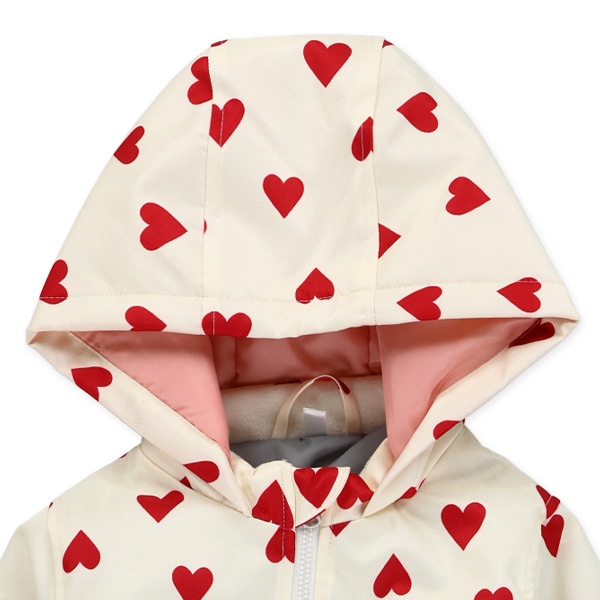 ハート柄切り替え風スキージャンプスーツ