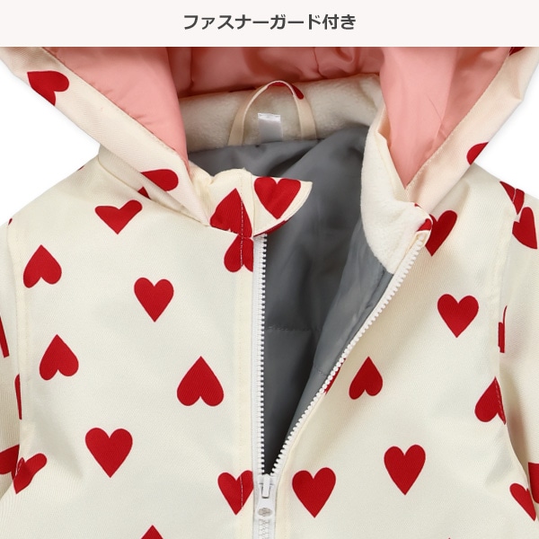 ハート柄切り替え風スキージャンプスーツ