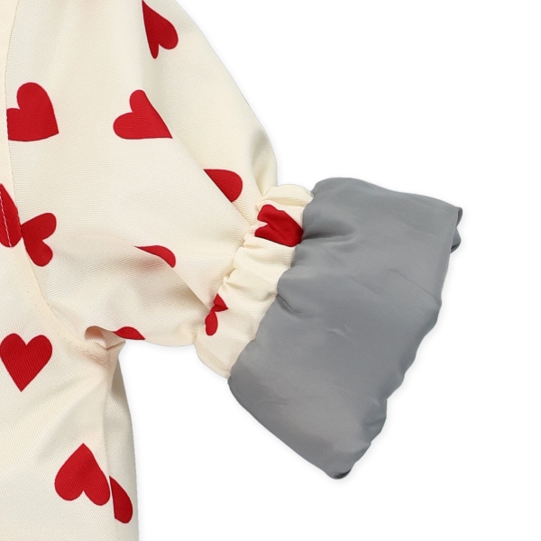 ハート柄切り替え風スキージャンプスーツ