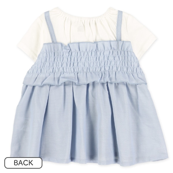 ダンガリーレイヤード風半袖Tシャツ＆ブルマセット