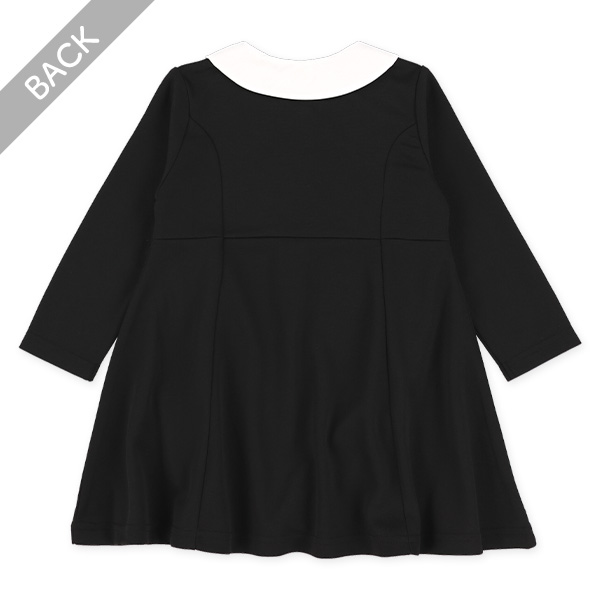 襟付きフォーマル長袖ワンピース