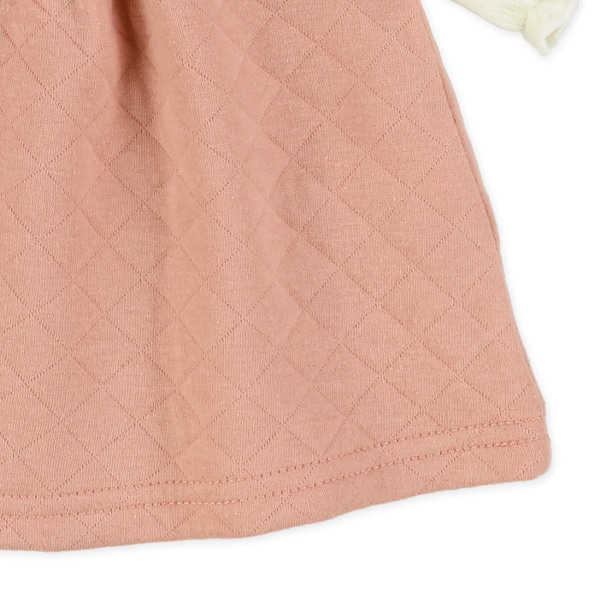 ニットコール切り替え長袖ワンピース