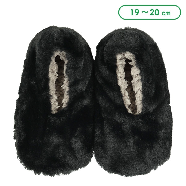 もこもこスクールルームソックス（ブラック）