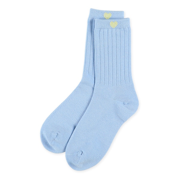 3足組スクールクルーソックス（ハート）