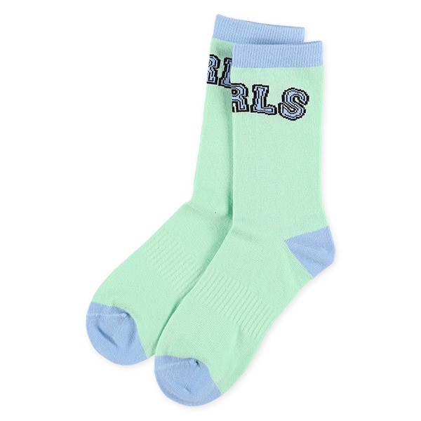 3足組スクールクルーソックス（シアーロゴ）