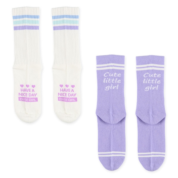 3足組スクールクルーソックス（ロゴ・サポート）