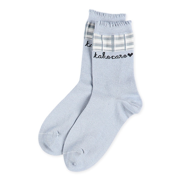 3足組スクールクルーソックス（チェック）