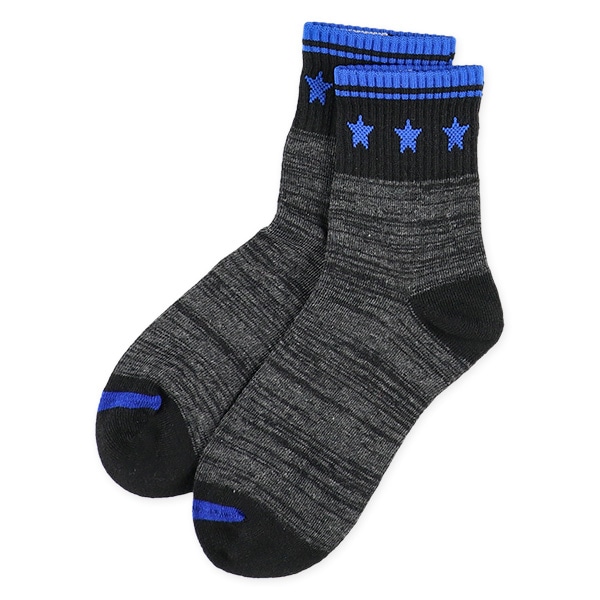 3足組スクールクルーソックス（履口スター）