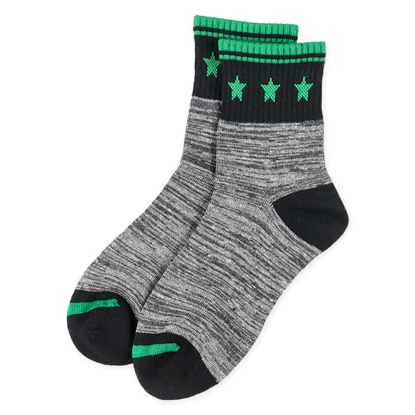 3足組スクールクルーソックス（履口スター）