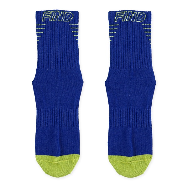 3足組スクールクルーソックス（蛍光ライン）