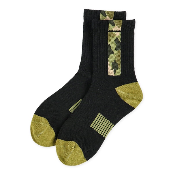3足組スクールクルーソックス（迷彩）
